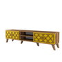 Hanah Home Soporte para TV Nogal y Amarillo